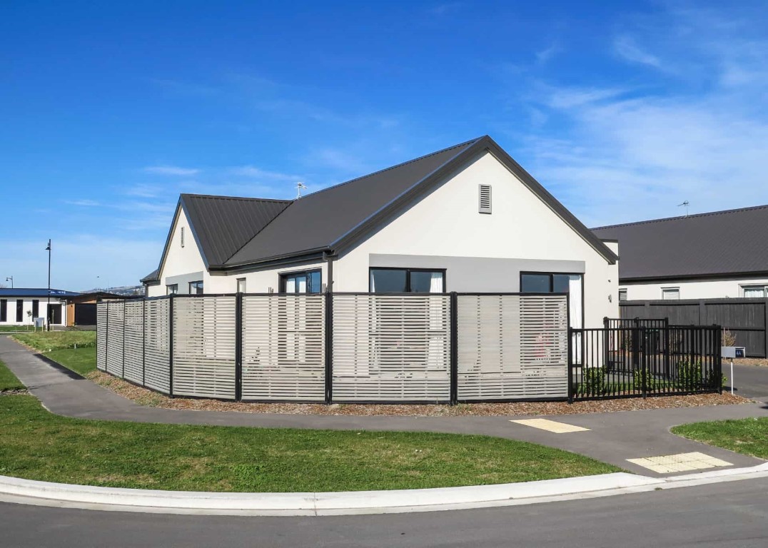 ColourSlat Timber white - Fencing & Retaining Walls Christchurch project